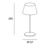 thumbnail of FORLIGHT TRETA CLASSIC Lámpara de mesa LED. Inalámbrica, portátil y recargable. IP54 Interior y exterior.Carga USB. Regulable.Color Negro