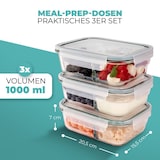 thumbnail of Ensemble de boite à repas en verre 3 pièces Classbach C-FHDM4021G