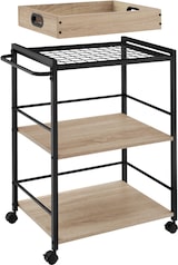 thumbnail of tectake Servierwagen Worcester 65x41,5x87cm  Industrial Holz Hell, Eiche Sonoma