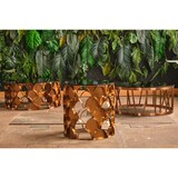 thumbnail of Mesita auxiliar KAWOLA, mesa de centro MEDINA, marco de cristal, oro rosa