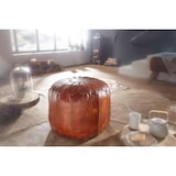 thumbnail of FineBuy Sitzhocker Echtleder 52x40x52cm Pouf Polsterhocker Rund Hocker Orient