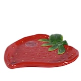 thumbnail of Teller 17cm Keramik in Erdbeer Form - Servierteller Dessertteller Kuchenteller Frühstücksteller Obstteller Dekoteller Früchte Geschirr Rot Grün