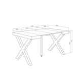 thumbnail of Ausziehbarer Konsolentisch, 140x90x73cm, Für 6 Personen, Holzbeine, Moderner Stil, Schwarz _ 171_41