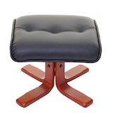 thumbnail of Poltrona reclinável HWC-E30, poltrona reclinável Poltrona TV com banco, certificada FSC® ~ couro sintético preto