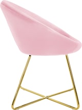 thumbnail of ML-Design – Esszimmerstühle 2er Set – Rosa Samt | runde Rückenlehne, goldene Metallbeine, ergonomisch gepolstert