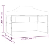 thumbnail of vidaXL Faltzelt mit 3 Seitenteilen 3x4,5 m Creme