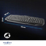 thumbnail of Nedis Wired Gaming Keyboard - USB 2.0 - Folientasten - LED - US international - US-Layout - Stromversorgung über USB - Netzkabellänge: 1.50 m - Gaming
