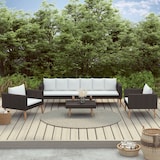 thumbnail of vidaXL 4-tlg. Garten-Lounge-Set mit Auflagen Poly Rattan Schwarz