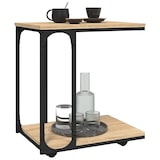 thumbnail of Table d'appoint à roues Chêne sonoma 50x35x55,5 cm Modèle Patio Celeste Prime