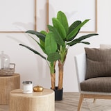 thumbnail of HOMCOM bananera artificial Ø17x120 cm planta artificial con maceta y 15 hojas planta artificial decorativa para interior verde