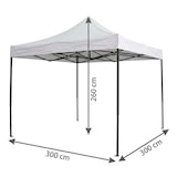 thumbnail of HEMAX, Gazebo Pieghevole EasyFlex Impermeabile Bianco Giardino Mercato 3x3m