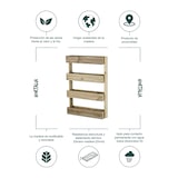 thumbnail of HORTALIA Jardinière verticale Stand Line Wall KD 4B en bois traité pour l’extérieur