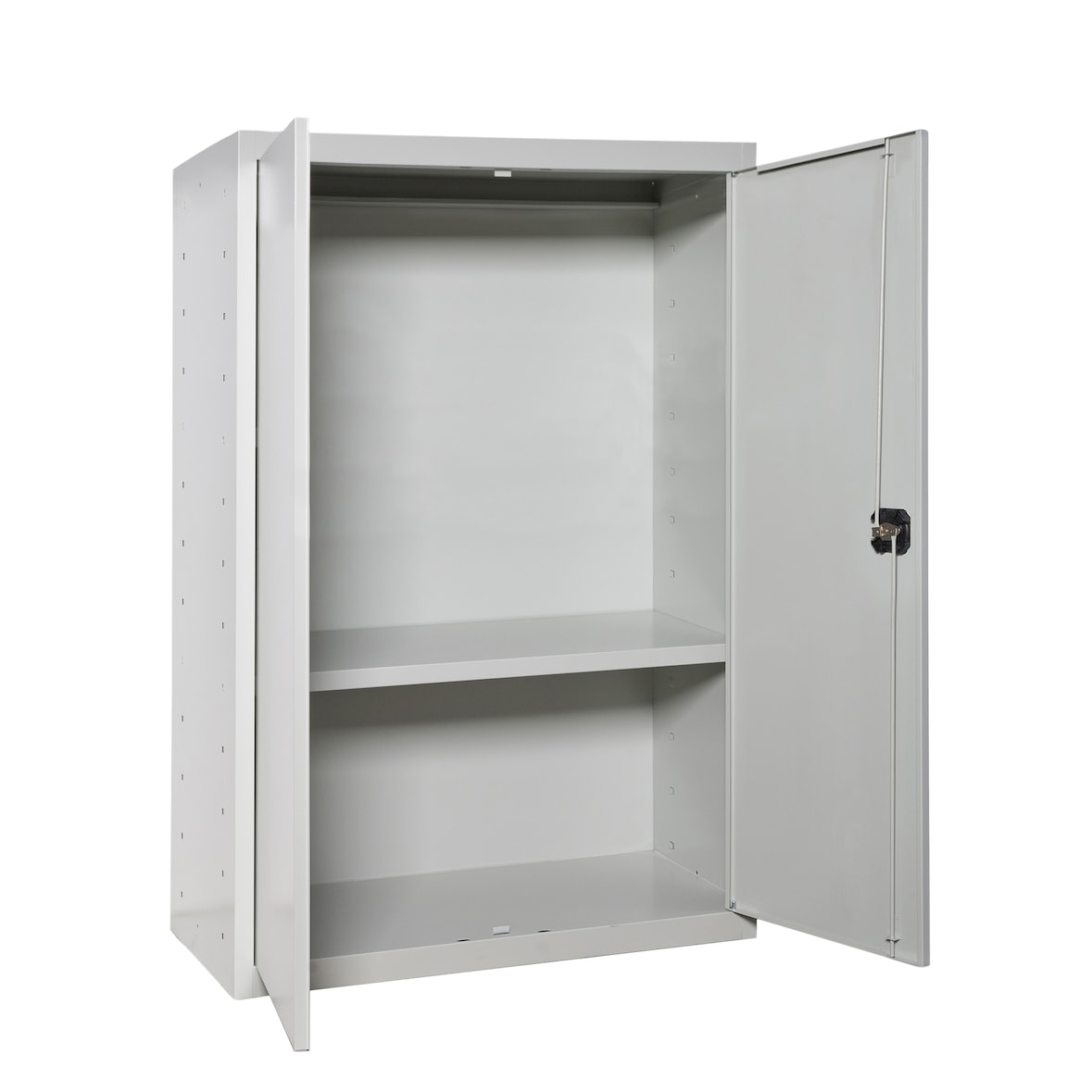 SimonRack Armario Metálico Garaje, 1 Estantes, 2 Puertas, 900x800x400 mm, Armario Oficina, Amario Multiusos, Gris Prelacado - Simonlocker