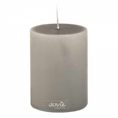 Sovie CANDLES Stumpenkerze in Braun Ø 70 mm x H 100 mm - Brenndauer ca. 52 Std.