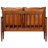 thumbnail of vidaXL 2-Sitzer-Sofa Leder mit Akazienholz Braun