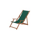 thumbnail of Liegestuhl Sonnenliege grün Gartenliege Holz Deckchair Strandstuhl Massivholz Gartenmöbel 10-304