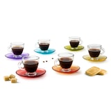 thumbnail of Excelsa set de 6 tazas de café Istanbul de vidrio 9 cl multicolor