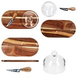 thumbnail of 3tlg Set Brie Käsebrett mit Glas-Glocke & Messer – 278001200