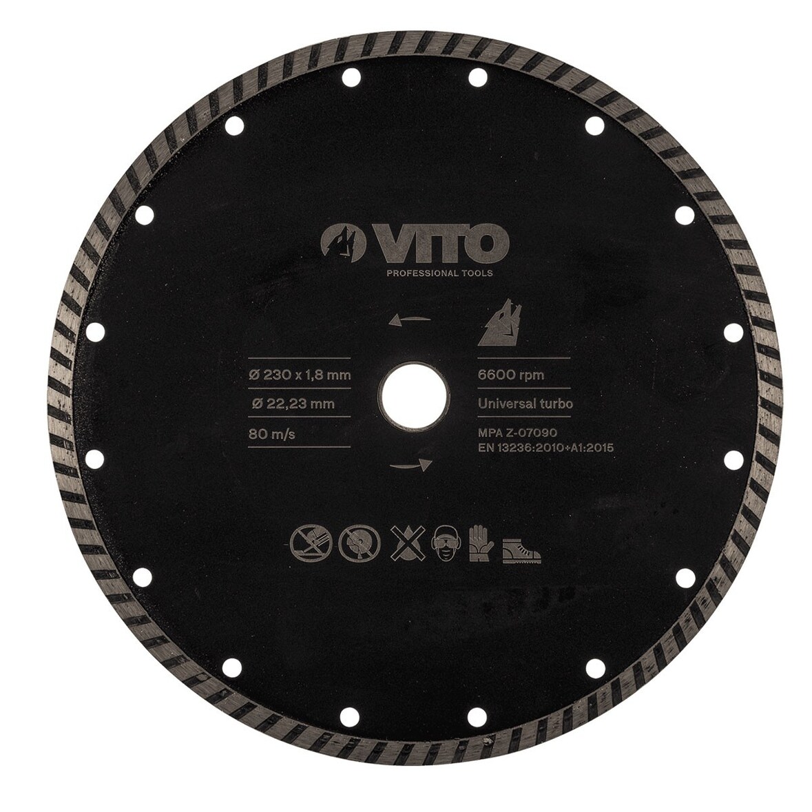 Diamantschijf 230 mm Steen Marmer Graniet 22,5 mm VITO