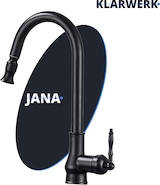 thumbnail of KLARWERK® JANA | Rubinetto Cucina Estraibile Acciaio Inox Nero Antico | Miscelatore Arco Alto | Rubinetto Gastro Alta Pressione 360° 2 Attacchi Gastro