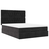 thumbnail of vidaXL Ottoman-Bett mit Matratzen & LEDs Schwarz 140x190 cm Samt