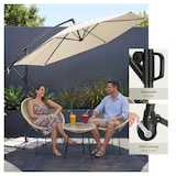 thumbnail of TECTAKE, Ampelschirm Artemis, 360 Grad drehbar, neigbar, wasserabweisend, UV Schutz 50+, 300x300 cm, beige