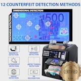 thumbnail of Jubula MV-600 Banknotenzähler | Banknotensortierer für gemischte Geldscheine | UV/MG/IR/DD / 2CIS usw. | EUR USD GBP usw. | Geldzählmaschine