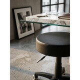 thumbnail of Büro- und Kosmetikhocker mit Leder-Optik, 360° drehbar, höhenverstellbar 44-55 cm, stabil. Schwarz, 50x50x55 cm | Kadima Design