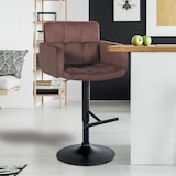 thumbnail of Barkruk Los Angeles Fluweel bruin/zwart