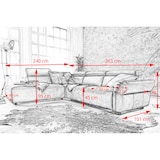 thumbnail of Sofá KAWOLA Sofá de esquina RISO con ajuste motorizado de profundidad de asiento chaise longue de piel antracita izquierda