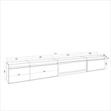 thumbnail of TV-Meubel, Lowboard, Woonkamer, Eetkamer, 317x35x45cm, Elektrische haard XXL, Hangend, Moderne stijl, Zwart - 510_319