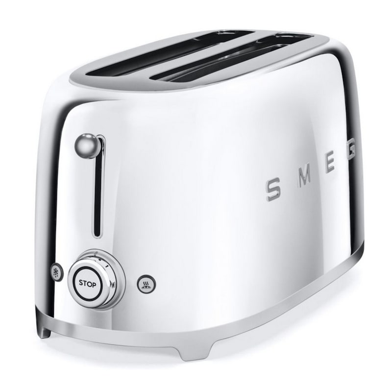 Grille-pain Smeg 2 Tranches – Design Années 50 Rouge Acier – Modèle Rétro