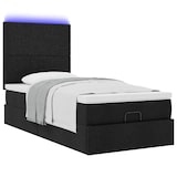 thumbnail of vidaXL Ottoman-Bett mit Matratze & LEDs Schwarz 90x190 cm Stoff
