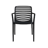 thumbnail of METRO PROFESSIONAL Cadeira de exterior empilhável Elaria, com braços, plástico, preto