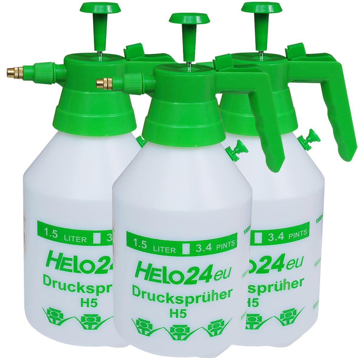 Handsprüher Sprühflasche Druck Pump Garten Pflanzen Sprüher Flasche 1,5 L 3x H5