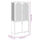 thumbnail of vidaXL Highboard Schwarz 90x40x180 cm Glas und Stahl