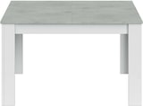 thumbnail of Dmora Ausziehbarer Tisch Midland, Ausziehbare Konsole für Esszimmer, Ausziehbarer Küchentisch mit Verlängerung, 140/190x90h78 cm, Zement und Weiß