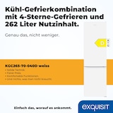thumbnail of Exquisit Kühl-Gefrierkombination, 262 Liter, Alarm-Funktion, 4 Glasablagen, 3 Gefrierschubladen, 4-Sterne-Gefrierfach, KGC265-70-040D weiss