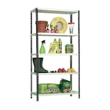 thumbnail of SimonRack Scaffali Metallo Garage 1800x800x300 mm, 5 Ripiani in Acciaio, Portata, 100 kg per Ripiano, Antrazite/Bianco – Comfort