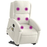 thumbnail of vidaXL Massagesessel mit Aufstehhilfe Elektrisch Creme Samt