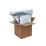 thumbnail of Lot de 25 carton colis isotherme 20x20x20cm pour expédition de produits frais. Maintien T°C froide 24H/48H. Sache métallisée isolation fine  mousse PU