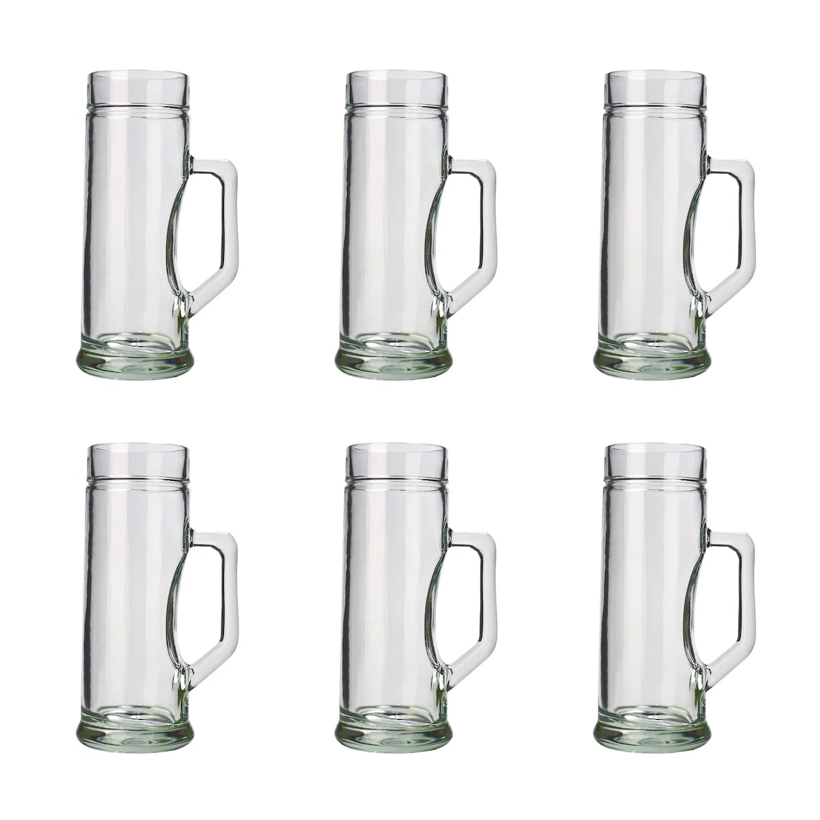 Bierglas, Bierkrug, Maßkrug, Bierseidel 6er Set Biergläser, Premium, Glatt - 0,3 Liter
