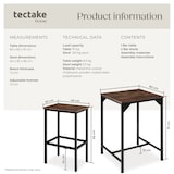 thumbnail of tectake Ensemble de bar Inverness - Bois foncé industriel, rustique - 404362