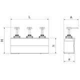 thumbnail of MOBINOX-Conjunto dispensador de 3 salsas con dosificadores y soporte