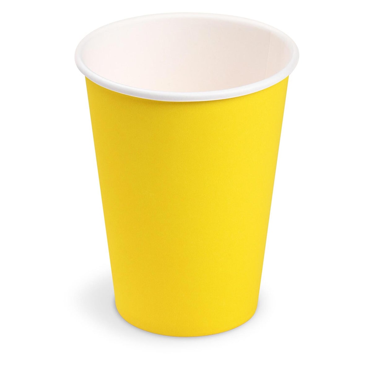 40x Getränkebecher Party/Pappbecher gelb 240ml Ø 74mm