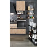 thumbnail of Oreste Luchetta Mensola LEVEL truciolare rovere con filo acciaio nero cm H30 L60 P22