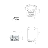 thumbnail of Degraus - Luminária de embutir LED Beneito & Faure - 4W, luz quente de 3000K, 120° - Luminária de embutir quadrada branca