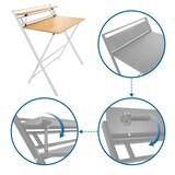 thumbnail of Escritorio EASY CLAP 92 x 84 roble claro / blanco hjh OFFICE