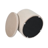 thumbnail of SVITA AMBER Aufbewahrungsbox mit Deckel Hocker mit Stauraum Sitzhocker Samt Beige