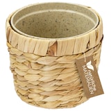 thumbnail of Innovativer Blumentopf geflochten aus Wasserhyazinthe, mit Pflanztopf aus nachhaltigen Rohstoffen, Rund, HMF 37280, 14 cm Durchmesser